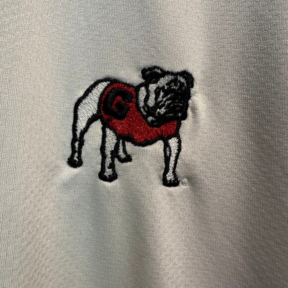 Cutter & Buck 3XT Georgia Bulldogs Polo White Dry Tec Moisture Wicking White - Picture 3 of 12